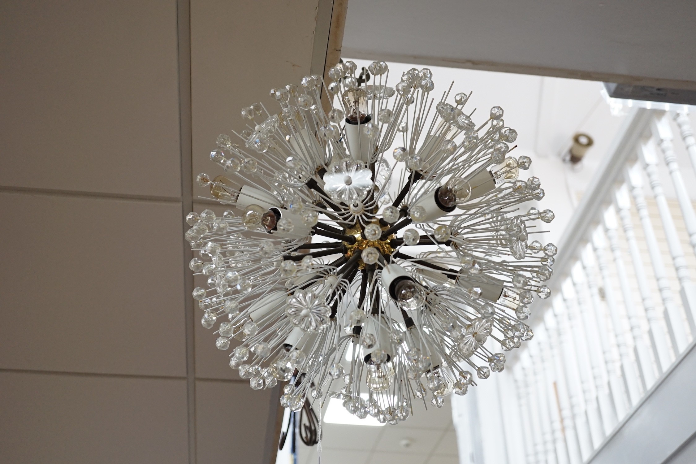 A retro light fitting, approx 35cm diameter